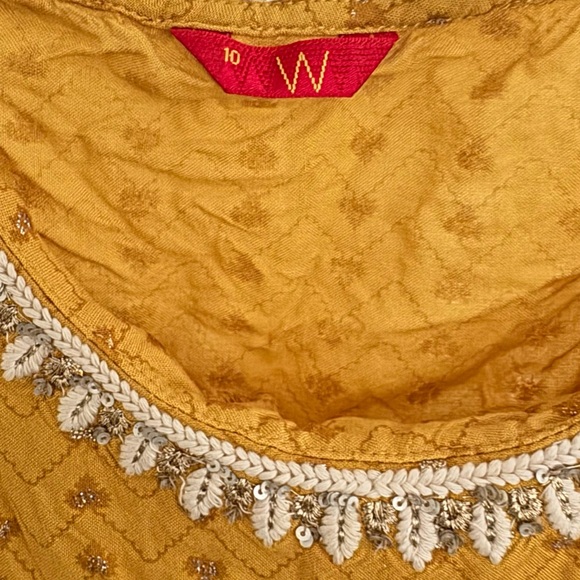 W festive embroidered Indian, Pakistani kurta set with dupatta - Picture 12 of 13